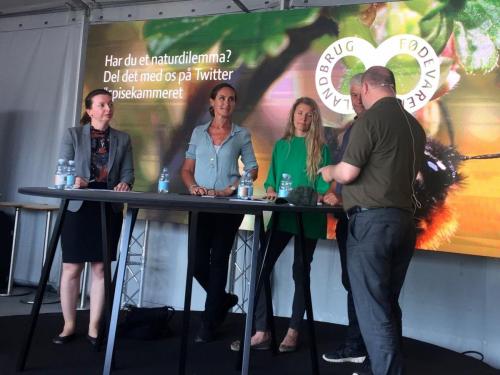 Debat om naturdilemmaer hos Landbrug & Fødevarer under Folkemødet 2018.Foto: Landbrug & Fødevarer